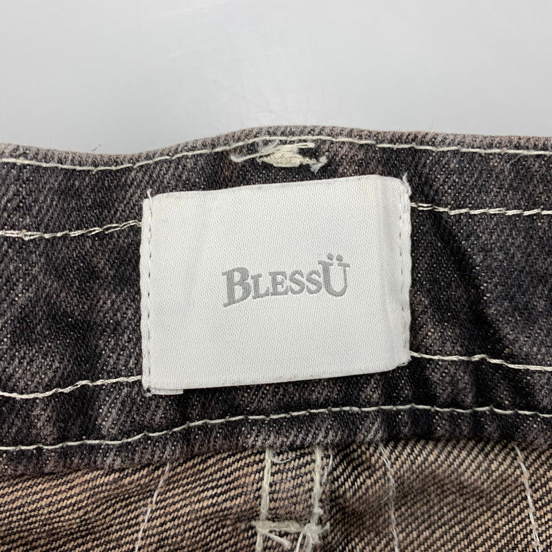 【中古品】【メンズ】 BLESS U ブレスユー BU STRIPE DENIM BU0088 ストライプ デニム パンツ ボトムス 153-251108-as-07-izu サイズ：L カラー：ブラック系 万代Net店