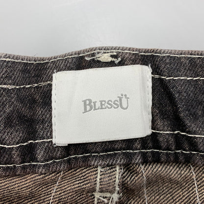【中古品】【メンズ】 BLESS U ブレスユー BU STRIPE DENIM BU0088 ストライプ デニム パンツ ボトムス 153-251108-as-07-izu サイズ：L カラー：ブラック系 万代Net店