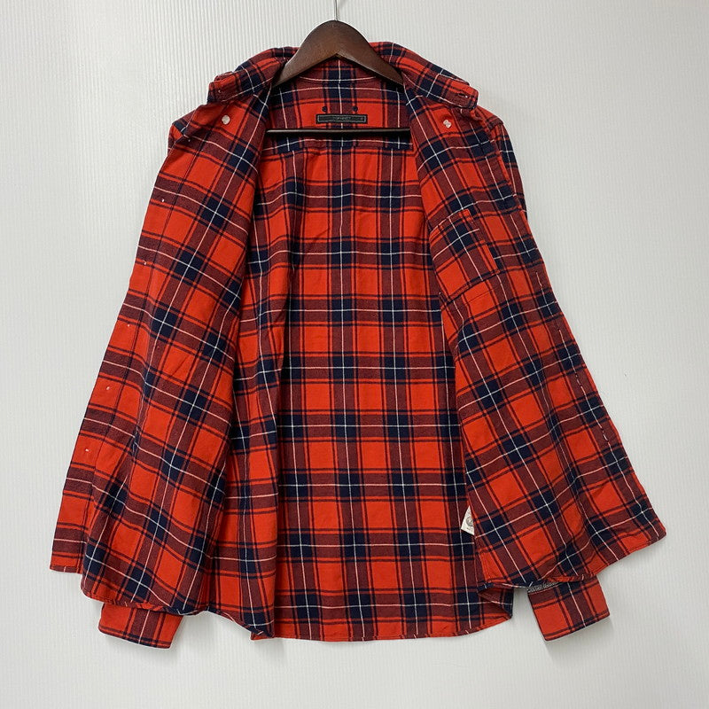 【中古品】【メンズ】 PANEL SLEEVE FLANNEL CHECK B.D SHIRT SOPH-189081 パネル スリーブ フランネル チェック ボタンダウン シャツ 長袖 トップス 142-251112-as-29-izu サイズ：S カラー：レッド系 万代Net店