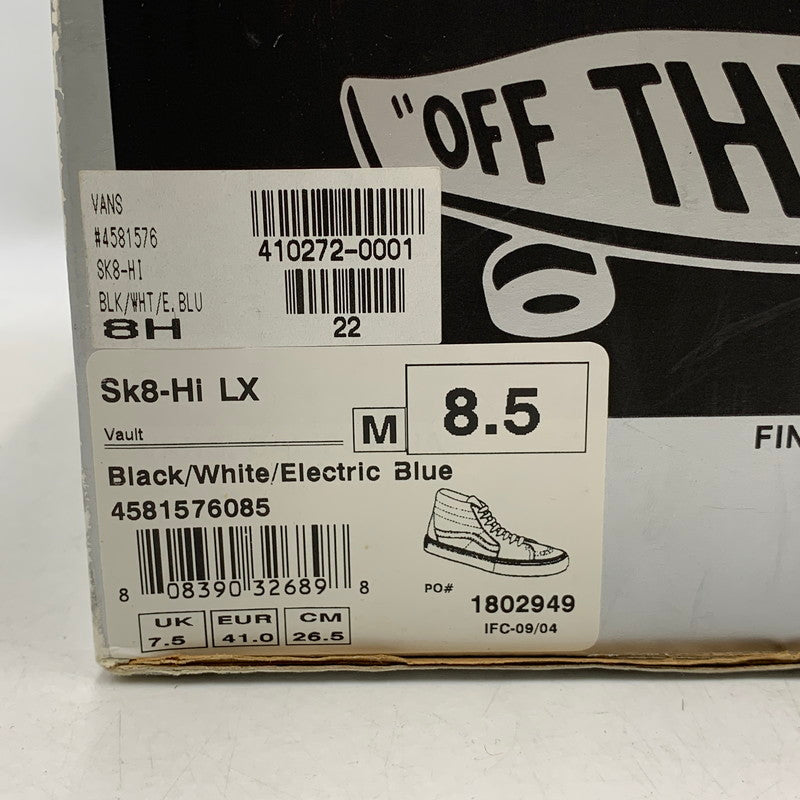 【現状渡し品】【メンズ】 VANS バンズ VAULT SK8-HI LX スケートハイ スニーカー シューズ 靴 162-251108-as-18-izu サイズ：26.5cm カラー：ブラック×ホワイト 万代Net店