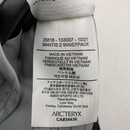 【中古品】【メンズ/レディース】 ARC'TERYX アークテリクス MANTIS2 マンティスツー WAISTPACK ウエストパック カバン 鞄 188-251113-ya-06-izu カラー：BLACK 万代Net店