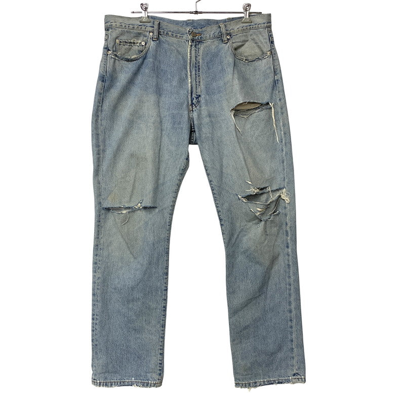 【現状渡し品】【メンズ】 RRL ダブルアールエル ZIP FLY STRAIGHT DENIM PANTS ジップフライ ストレート デニムパンツ USA製 ジーンズ ボトムス 157-251108-as-05-izu サイズ：40×32 カラー：ライトインディゴ 万代Net店