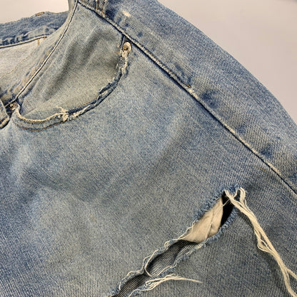 【現状渡し品】【メンズ】 RRL ダブルアールエル ZIP FLY STRAIGHT DENIM PANTS ジップフライ ストレート デニムパンツ USA製 ジーンズ ボトムス 157-251108-as-05-izu サイズ：40×32 カラー：ライトインディゴ 万代Net店