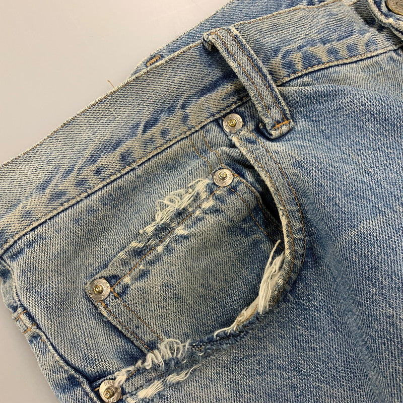 【現状渡し品】【メンズ】 RRL ダブルアールエル ZIP FLY STRAIGHT DENIM PANTS ジップフライ ストレート デニムパンツ USA製 ジーンズ ボトムス 157-251108-as-05-izu サイズ：40×32 カラー：ライトインディゴ 万代Net店