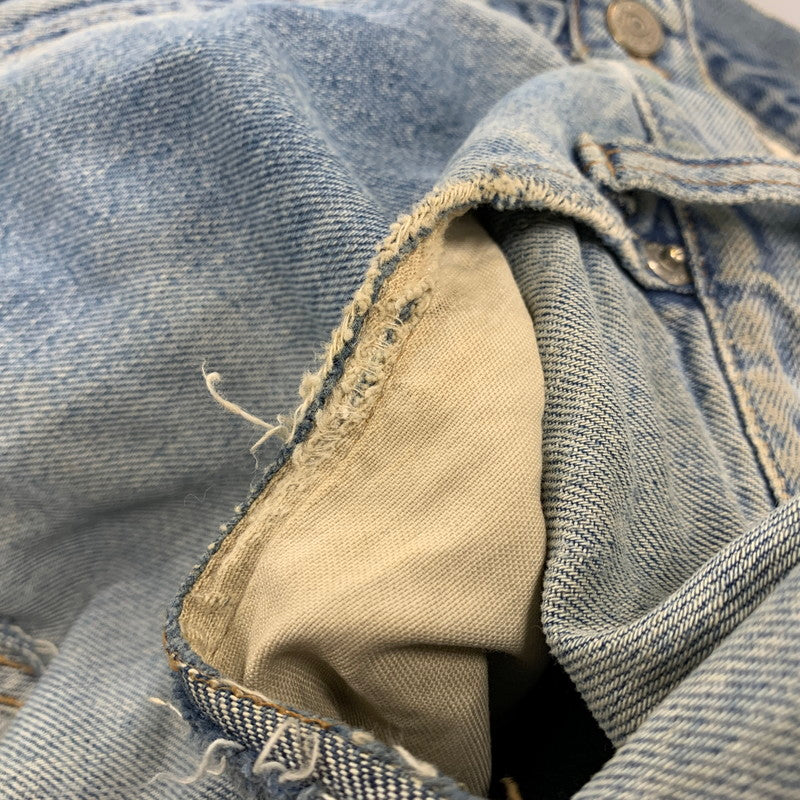 【現状渡し品】【メンズ】 RRL ダブルアールエル ZIP FLY STRAIGHT DENIM PANTS ジップフライ ストレート デニムパンツ USA製 ジーンズ ボトムス 157-251108-as-05-izu サイズ：40×32 カラー：ライトインディゴ 万代Net店