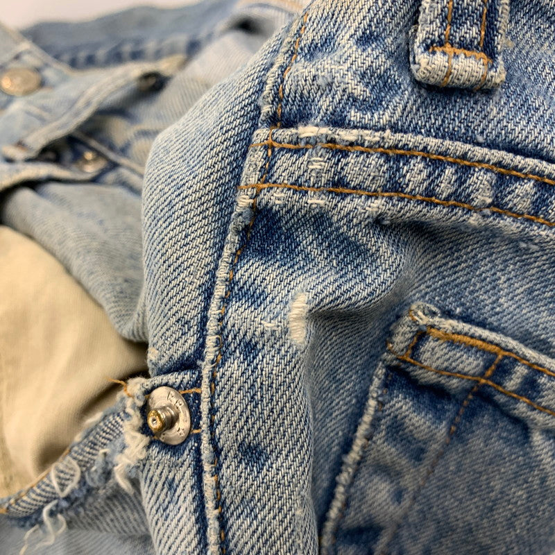 【現状渡し品】【メンズ】 RRL ダブルアールエル ZIP FLY STRAIGHT DENIM PANTS ジップフライ ストレート デニムパンツ USA製 ジーンズ ボトムス 157-251108-as-05-izu サイズ：40×32 カラー：ライトインディゴ 万代Net店