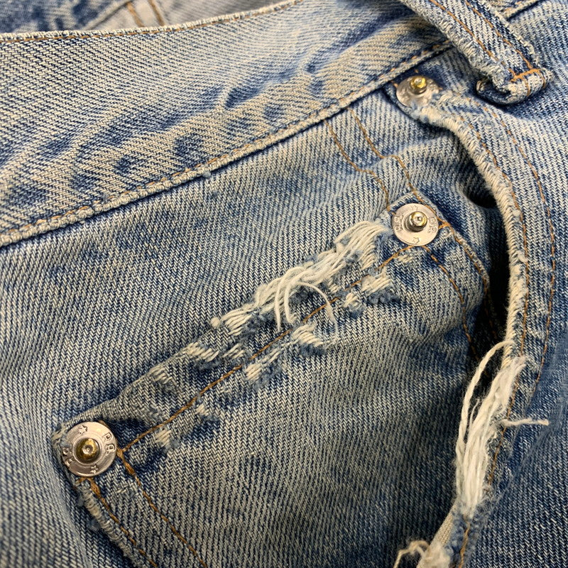 【現状渡し品】【メンズ】 RRL ダブルアールエル ZIP FLY STRAIGHT DENIM PANTS ジップフライ ストレート デニムパンツ USA製 ジーンズ ボトムス 157-251108-as-05-izu サイズ：40×32 カラー：ライトインディゴ 万代Net店