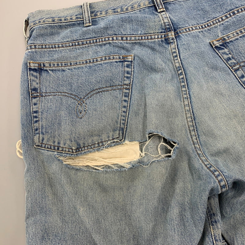 【現状渡し品】【メンズ】 RRL ダブルアールエル ZIP FLY STRAIGHT DENIM PANTS ジップフライ ストレート デニムパンツ USA製 ジーンズ ボトムス 157-251108-as-05-izu サイズ：40×32 カラー：ライトインディゴ 万代Net店