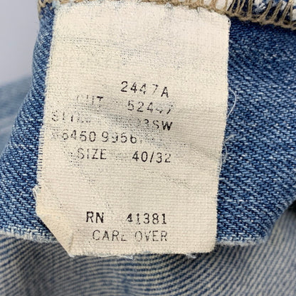 【現状渡し品】【メンズ】 RRL ダブルアールエル ZIP FLY STRAIGHT DENIM PANTS ジップフライ ストレート デニムパンツ USA製 ジーンズ ボトムス 157-251108-as-05-izu サイズ：40×32 カラー：ライトインディゴ 万代Net店