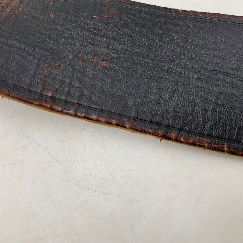 【中古品】【メンズ】 RRL ダブルアールエル イタリア製 真鍮バックル LEATHER BELT レザーベルト 205-251108-ya-20-izu サイズ：38インチ カラー：ブラウン系 万代Net店