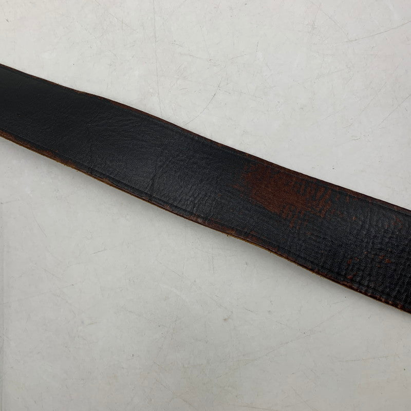 【中古品】【メンズ】 RRL ダブルアールエル イタリア製 真鍮バックル LEATHER BELT レザーベルト 205-251108-ya-20-izu サイズ：38インチ カラー：ブラウン系 万代Net店