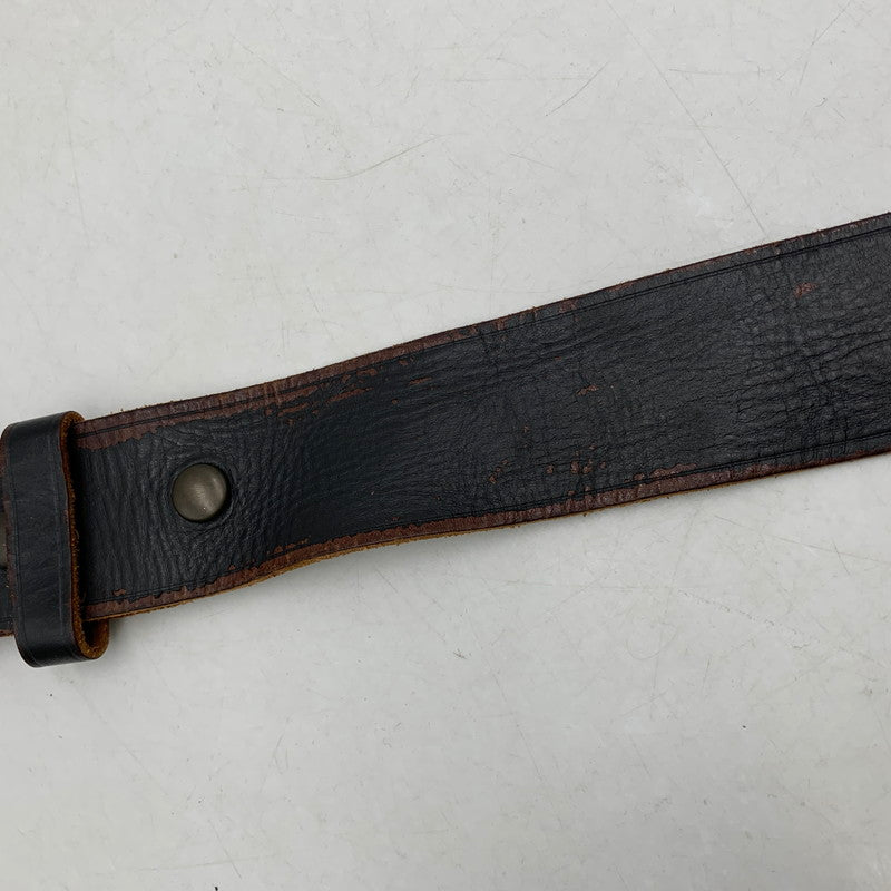 【中古品】【メンズ】 RRL ダブルアールエル イタリア製 真鍮バックル LEATHER BELT レザーベルト 205-251108-ya-20-izu サイズ：38インチ カラー：ブラウン系 万代Net店