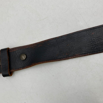 【中古品】【メンズ】 RRL ダブルアールエル イタリア製 真鍮バックル LEATHER BELT レザーベルト 205-251108-ya-20-izu サイズ：38インチ カラー：ブラウン系 万代Net店