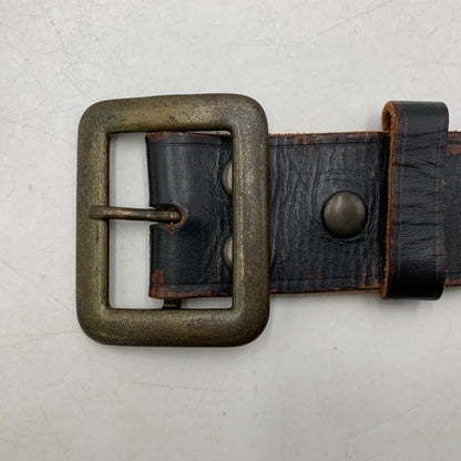 【中古品】【メンズ】 RRL ダブルアールエル イタリア製 真鍮バックル LEATHER BELT レザーベルト 205-251108-ya-20-izu サイズ：38インチ カラー：ブラウン系 万代Net店