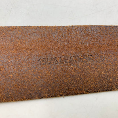 【中古品】【メンズ】 RRL ダブルアールエル イタリア製 真鍮バックル LEATHER BELT レザーベルト 205-251108-ya-20-izu サイズ：38インチ カラー：ブラウン系 万代Net店