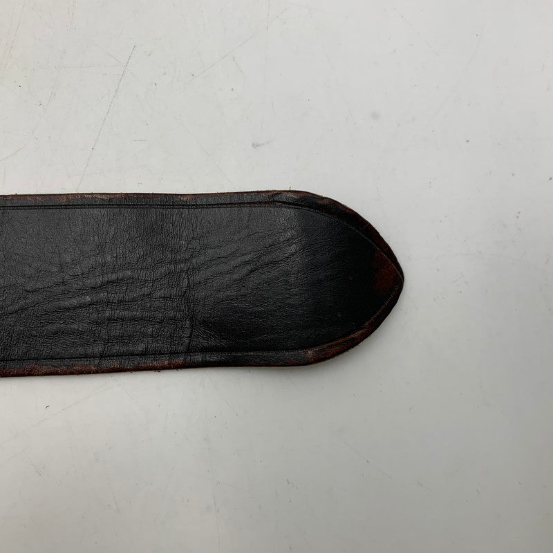 【中古品】【メンズ】 RRL ダブルアールエル イタリア製 真鍮バックル LEATHER BELT レザーベルト 205-251108-ya-20-izu サイズ：38インチ カラー：ブラウン系 万代Net店