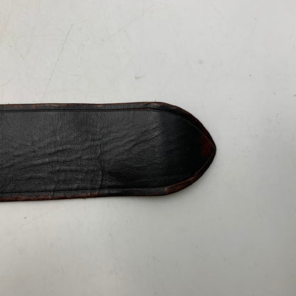 【中古品】【メンズ】 RRL ダブルアールエル イタリア製 真鍮バックル LEATHER BELT レザーベルト 205-251108-ya-20-izu サイズ：38インチ カラー：ブラウン系 万代Net店