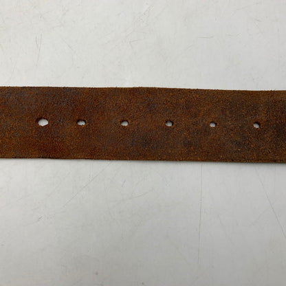 【中古品】【メンズ】 RRL ダブルアールエル イタリア製 真鍮バックル LEATHER BELT レザーベルト 205-251108-ya-20-izu サイズ：38インチ カラー：ブラウン系 万代Net店