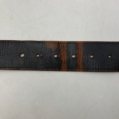 【中古品】【メンズ】 RRL ダブルアールエル イタリア製 真鍮バックル LEATHER BELT レザーベルト 205-251108-ya-20-izu サイズ：38インチ カラー：ブラウン系 万代Net店