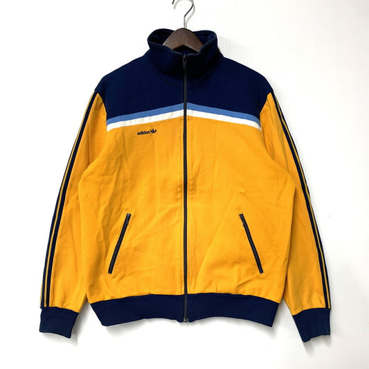 【中古品】【メンズ】 OLD ADIDAS オールド アディダス TRACK JACKET ATS-30 トラックジャケット デサント期 西ドイツ製 146-251108-as-09-izu サイズ：6 カラー：イエロー×ネイビー 万代Net店