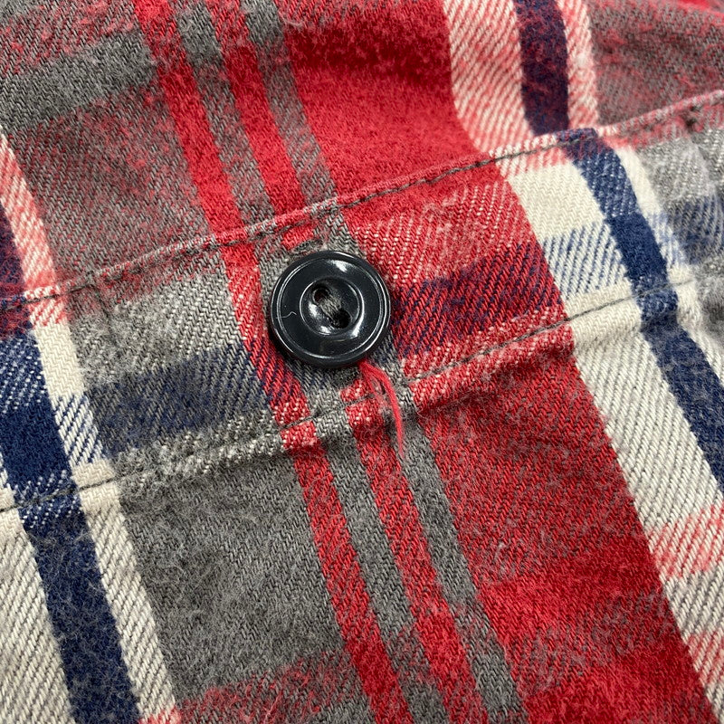 【中古品】【メンズ】 TARTAN CHECK LS SHIRT タータン チェック ロングスリーブ シャツ 長袖 145-260104-kh-03-izu サイズ：38 カラー：レッド系 万代Net店