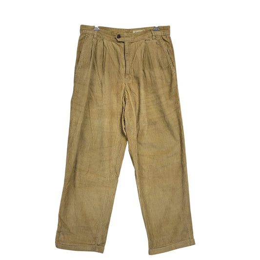 【中古品】【メンズ】 白タグ 90S 2-TUCK CORDUROY PANTS ツータック コーデュロイ パンツ ボトムス ズボン 157-251113-cs-09-izu サイズ：33×30 カラー：ベージュ 万代Net店