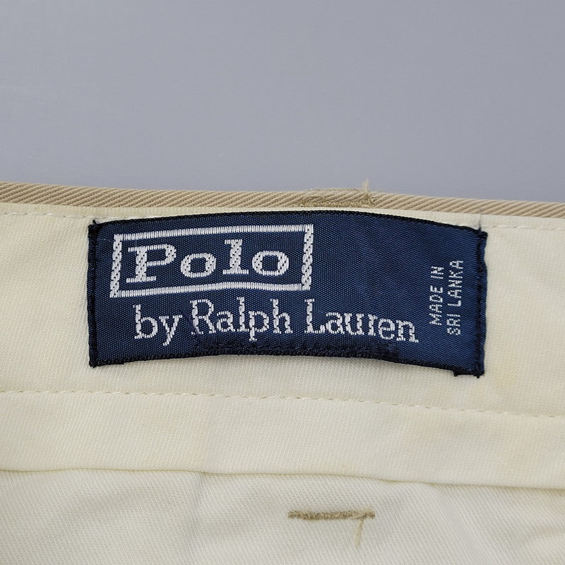 【中古品】【メンズ】 Polo by Ralph Lauren ポロバイラルフローレン 2-TUCK CHINO PANTS 2タック チノパンツ ボトムス 157-251115-as-12-izu サイズ：36×32 カラー：ベージュ 万代Net店