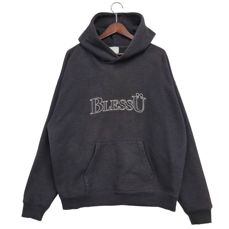 【中古品】【メンズ】 BLESS U ブレスユー BU0059 BU LOGO HOODIE ロゴ フーディー トップス 長袖 142-251109-cs-08-izu サイズ：XL カラー：ブラック 万代Net店