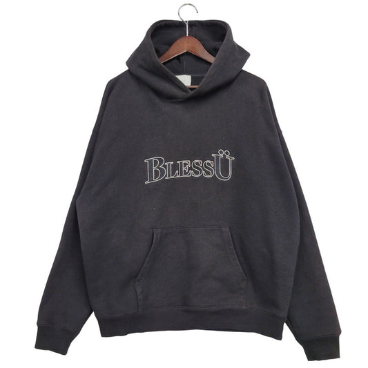 【中古品】【メンズ】 BLESS U ブレスユー BU0059 BU LOGO HOODIE ロゴ フーディー トップス 長袖 142-251109-cs-08-izu サイズ：XL カラー：ブラック 万代Net店