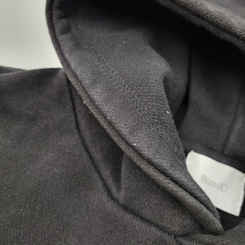 【中古品】【メンズ】 BLESS U ブレスユー BU0059 BU LOGO HOODIE ロゴ フーディー トップス 長袖 142-251109-cs-08-izu サイズ：XL カラー：ブラック 万代Net店