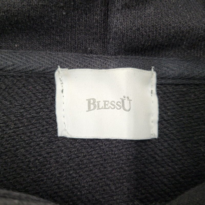 【中古品】【メンズ】 BLESS U ブレスユー BU0059 BU LOGO HOODIE ロゴ フーディー トップス 長袖 142-251109-cs-08-izu サイズ：XL カラー：ブラック 万代Net店