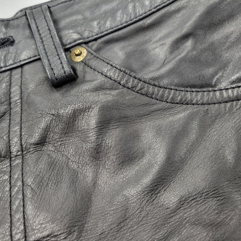 【中古品】【メンズ】 COW LEATHER PANTS 207-93-002 カウレザーパンツ ボトムス 158-251115-as-14-izu サイズ：2 カラー：ブラック 万代Net店