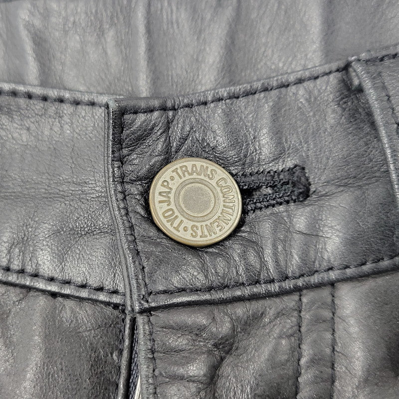 【中古品】【メンズ】 COW LEATHER PANTS 207-93-002 カウレザーパンツ ボトムス 158-251115-as-14-izu サイズ：2 カラー：ブラック 万代Net店