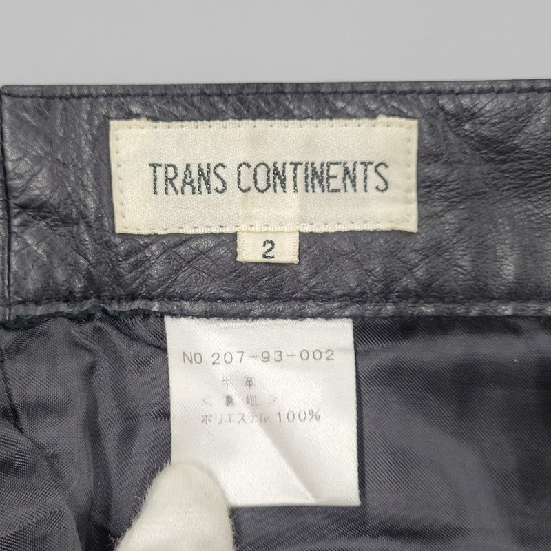 【中古品】【メンズ】 COW LEATHER PANTS 207-93-002 カウレザーパンツ ボトムス 158-251115-as-14-izu サイズ：2 カラー：ブラック 万代Net店