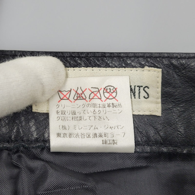 【中古品】【メンズ】 COW LEATHER PANTS 207-93-002 カウレザーパンツ ボトムス 158-251115-as-14-izu サイズ：2 カラー：ブラック 万代Net店