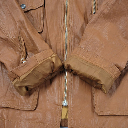 【中古品】【メンズ】 H.S.M. MULTI POCKET LEATHER JACKET マルチポケット レザージャケット アウター 146-251115-as-07-izu サイズ：L カラー：ブラウン 万代Net店