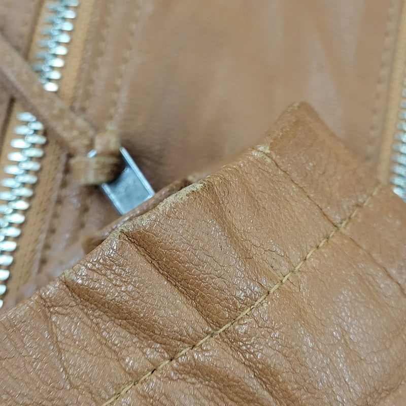 【中古品】【メンズ】 H.S.M. MULTI POCKET LEATHER JACKET マルチポケット レザージャケット アウター 146-251115-as-07-izu サイズ：L カラー：ブラウン 万代Net店