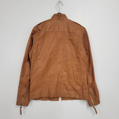【中古品】【メンズ】 H.S.M. MULTI POCKET LEATHER JACKET マルチポケット レザージャケット アウター 146-251115-as-07-izu サイズ：L カラー：ブラウン 万代Net店