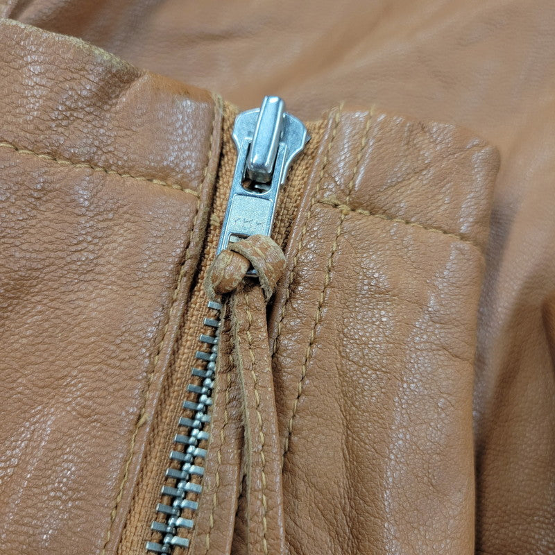 【中古品】【メンズ】 H.S.M. MULTI POCKET LEATHER JACKET マルチポケット レザージャケット アウター 146-251115-as-07-izu サイズ：L カラー：ブラウン 万代Net店
