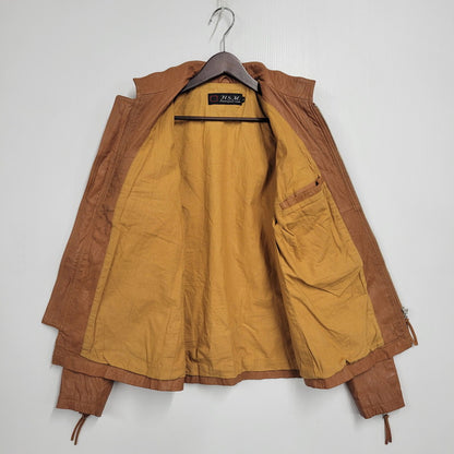 【中古品】【メンズ】 H.S.M. MULTI POCKET LEATHER JACKET マルチポケット レザージャケット アウター 146-251115-as-07-izu サイズ：L カラー：ブラウン 万代Net店