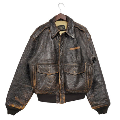【現状渡し品】【メンズ】 AVIREX アヴィレックス A-2 FLIGHT JACKET フライトジャケット 50周年記念 ピンナップガール アウター 146-251109-as-11-izu サイズ：XS カラー：ブラウン系 万代Net店