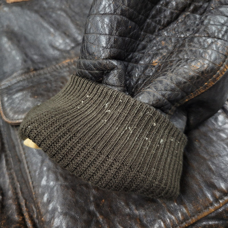 【現状渡し品】【メンズ】 AVIREX アヴィレックス A-2 FLIGHT JACKET フライトジャケット 50周年記念 ピンナップガール アウター 146-251109-as-11-izu サイズ：XS カラー：ブラウン系 万代Net店