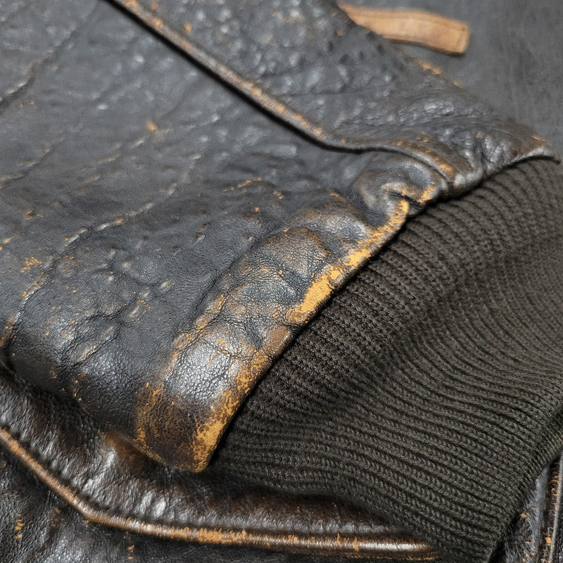 【現状渡し品】【メンズ】 AVIREX アヴィレックス A-2 FLIGHT JACKET フライトジャケット 50周年記念 ピンナップガール アウター 146-251109-as-11-izu サイズ：XS カラー：ブラウン系 万代Net店