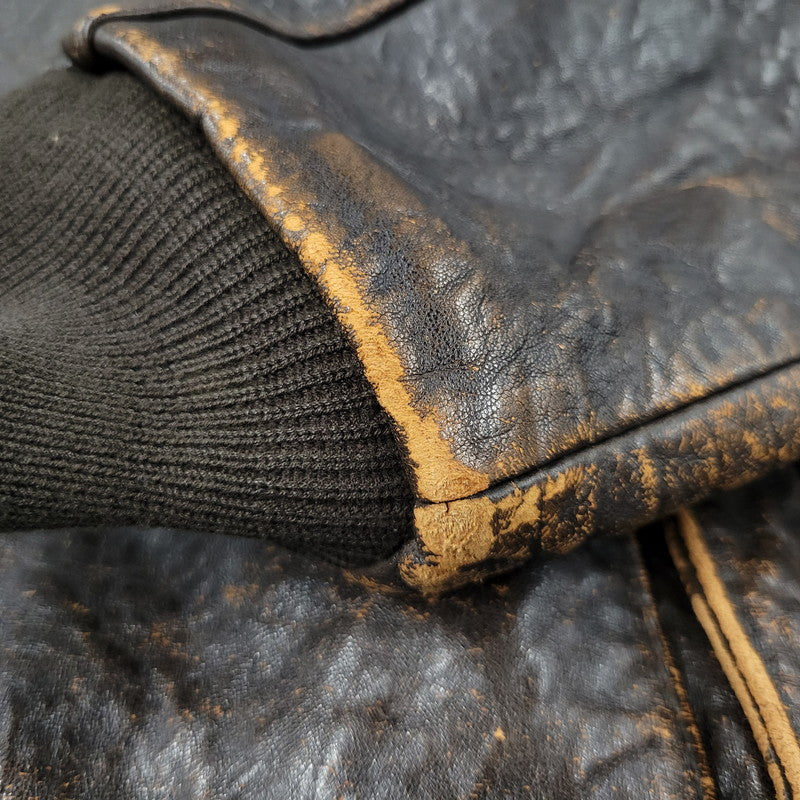 【現状渡し品】【メンズ】 AVIREX アヴィレックス A-2 FLIGHT JACKET フライトジャケット 50周年記念 ピンナップガール アウター 146-251109-as-11-izu サイズ：XS カラー：ブラウン系 万代Net店