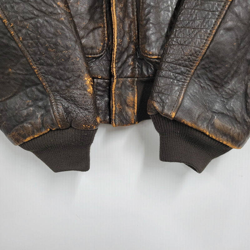 【現状渡し品】【メンズ】 AVIREX アヴィレックス A-2 FLIGHT JACKET フライトジャケット 50周年記念 ピンナップガール アウター 146-251109-as-11-izu サイズ：XS カラー：ブラウン系 万代Net店