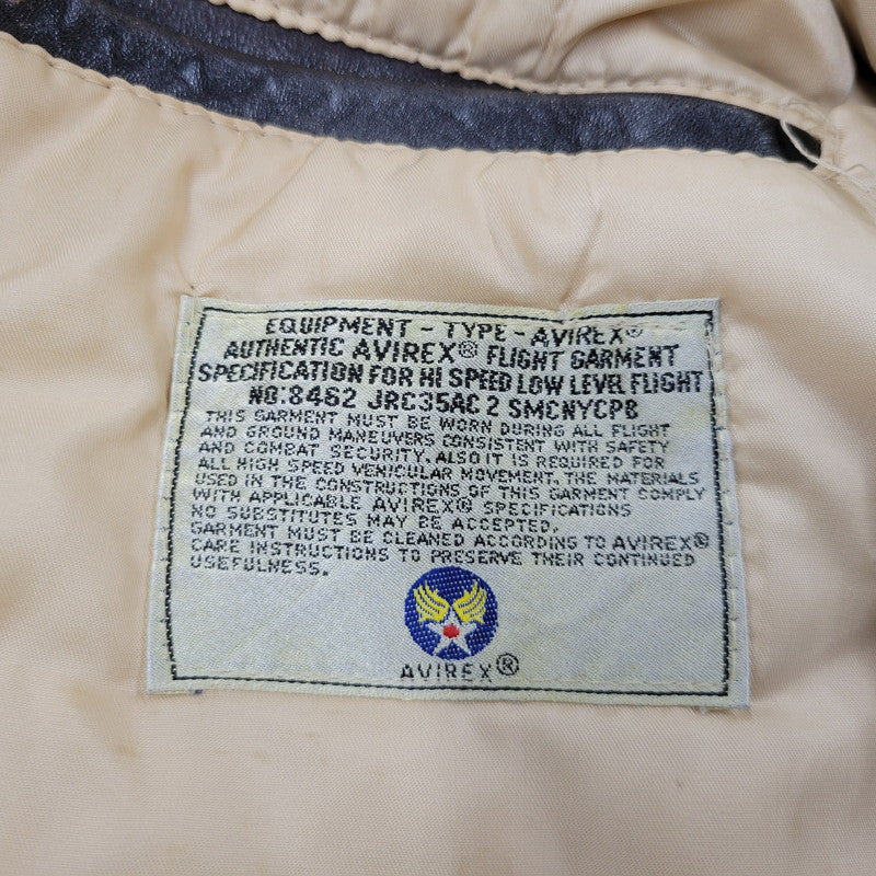 【現状渡し品】【メンズ】 AVIREX アヴィレックス A-2 FLIGHT JACKET フライトジャケット 50周年記念 ピンナップガール アウター 146-251109-as-11-izu サイズ：XS カラー：ブラウン系 万代Net店