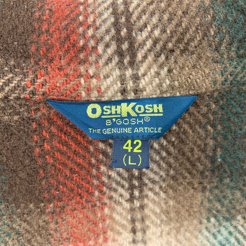 【中古品】【メンズ】 OSHKOSH B'GOSH オシュコシュ ビゴッシュ CHECK WOOL SPORT JACKET チェック ウール スポーツ ジャケット 三角タグ アウター 146-251124-as-18-izu サイズ：42(L) カラー：マルチカラー 万代Net店