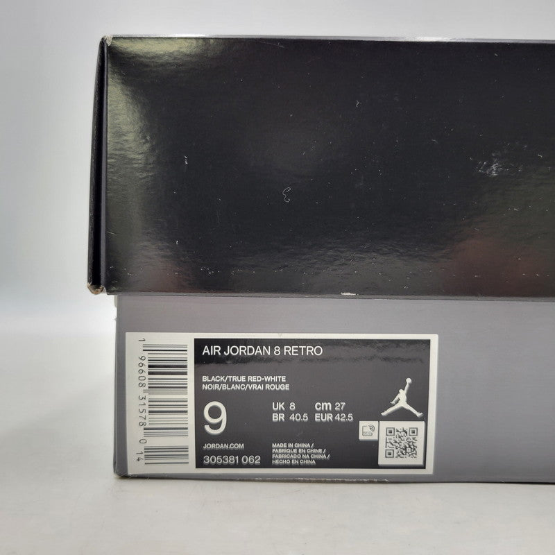 【中古品】【メンズ】 NIKE ナイキ AIR JORDAN 8 RETRO 305381-062 エアジョーダン 8 レトロ スニーカー シューズ 靴 160-251111-as-07-izu サイズ：27cm カラー：BLACK/TRUE RED-WHITE 万代Net店