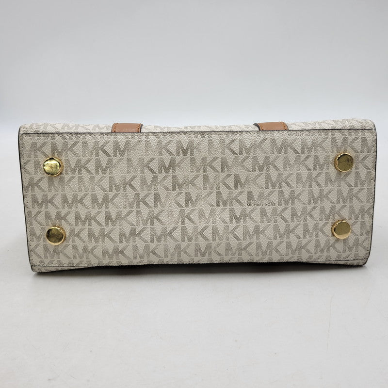 【中古品】【レディース】 SIGNATURE 2WAY BAG 30F9G0HS1B シグネチャー ハンドバッグ ショルダーバッグ カバン 鞄 188-251111-as-06-izu カラー：ホワイト×ブラウン 万代Net店