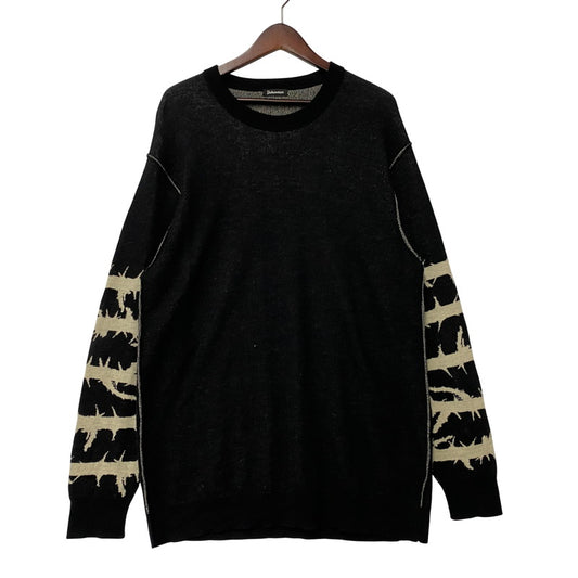 【中古品】【メンズ】 UNDERCOVER アンダーカバー UI2A4904 21AW THORNS RISM SLEEVE BELLOWS JQ KNIT ソーンズ リズム スリーブ ベローズ ジャガード ニット トップス 長袖 140-251110-cs-03-izu サイズ：3 カラー：ブラック 万代Net店